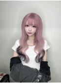 ハウスダストちゃんstyle★ロングエクステ＃ラベンダーピンク