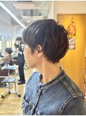 前髪あり大人マッシュショート