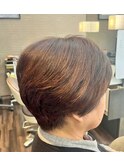 ショートボブ×ヘナ×髪質改善 大人ショート美シルエット50代