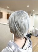 ハイライトカラーミルクティーベージュレイヤーカット