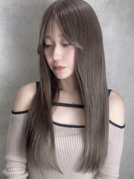 ルノン シェリー(LUNON cheliy) ホワイトグレージュミニウルフチェリーブラウンデジタルパーマ