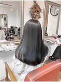 透明感たっぷり暗髪ブルーグレージュ..~*＊.