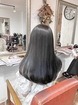 ヘアメイク アンフィ(amphi)&nbsp;透明感たっぷり暗髪ブルーグレージュ..~*＊.