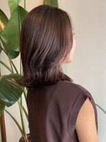 美容室 アイディー i-dee ミディアムレイヤー×ラベンダーグレージュ