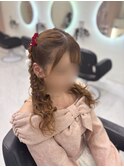 編みおろしハーフツイン