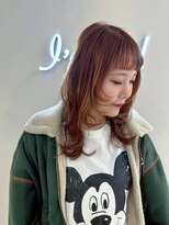 アイランド(I’sland) オレンジベージュ×触角レイヤーカット☆