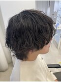 波巻きパーマ