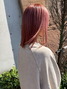 イーストハムヘッドショップ(EAST HAM head shop) 透明感ピンクベージュ/ミディアム/艶髪ボブ