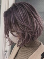 ロコスピアーズ(ROCO SPEARZ)&nbsp;パープルハイライトバレイヤージュレイヤーボブ