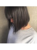 bibito 人気NO.1 切りっぱなしボブ グレージュ