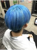 【派手髪】コットンブルー【パステルカラー】