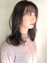 オルト(Ort)&nbsp;透け感◎レイヤーミディアム×ダークグレージュ小顔ハイライト