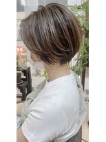 ギフト ヘアー サロン(gift hair salon)&nbsp;コントラストハイライトxショートボブ
