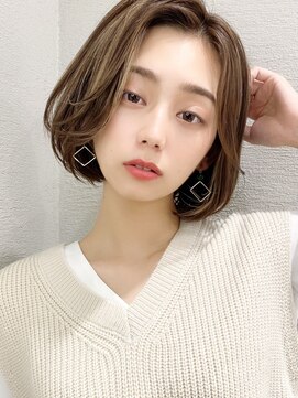 シルクレイ 吉祥寺店(Silk-lei) 大人かわいいノーバングカーキグレージュボブAラインボブ吉祥寺