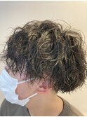 メンズ ツイスト波打ちパーマ マッシュ