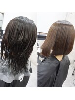 ヘアテリア リュウ 大塚(hair teria ryu) グリッターボンド縮毛矯正/ミニボブ
