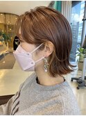 インナーカラーボブ