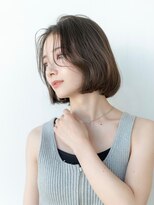 イオ 本厚木(io)&nbsp;大人かわいい切りっぱなしボブかきあげ前髪韓国レイヤー美髪