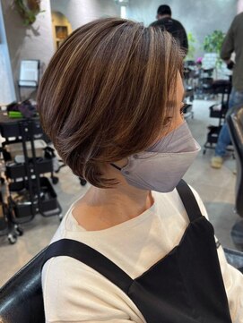 ティダスマイル 吉祥寺店(tida smile) 白髪ぼかしハイライト/大人ショート