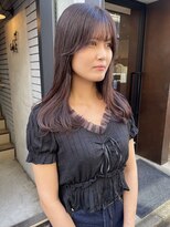 コフィー バイ メルト 吉祥寺(cofy by melt)&nbsp;【松本咲花】ブリーチなしダブルカラーラベンダーピンク韓国風