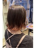 外はねボブ×グラデーションカラー