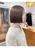 ミニボブ顔まわりレイヤーカット髪質改善水素トリートメント