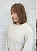 ボブ×顔周りレイヤー