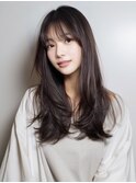 ☆オリーブグレーココアベージュ小顔クラゲヘアー/黒髪/髪質改善