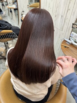 ロンドアジュール 横浜(Lond azur) チャコール/オリーブグレー/レイヤーカット小顔顔周り韓国横浜