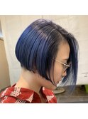 ディープネイビーレイヤーボブ