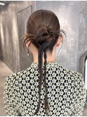 ヘアセット 結婚式ヘア お呼ばれヘア タイトヘア カチモリ 原宿
