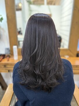 ニューライン 豪徳寺 山下(New-Line) 20代30代ミディアムレイヤー　ラベンダーカラー