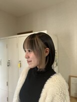 テーラ 八幡宿店(TELA) 抜け感シースルーバング×ボブ