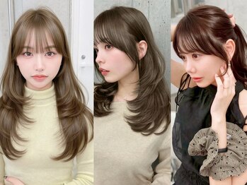 アイシー 表参道(ICY)の写真/横顔まで可愛く小顔♪顔周りカット×韓国レイヤーカットで憧れヘアに。ワンカールも巻き髪も簡単に盛れる〇