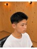 【高校生カットコース】(シャンプー、お顔剃り込み)