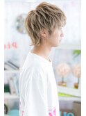 ハイトーンショート刈り上げメンズカットパーマ阿佐ヶ谷