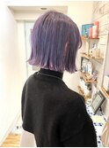 Coast.切りっぱなしボブ×ダブルカラー×ブリーチ×バイオレット