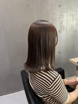 パム 恵比寿(PAM.) ラベンダーブラウン × ぱつっとボブ