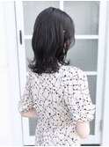 暗髪ツヤミディアム☆やわらか外ハネ☆20代・30代・40代