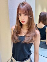 ロンド アンブル 四条烏丸(Lond ambre)&nbsp;中川智帆  レイヤーロング/顔周り/韓国/グレーベージュT