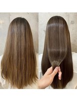 ユアーズヘア 新宿WEST(youres hair)&nbsp;髪質改善トリートメントで叶う美髪ストレート　艶髪　前髪