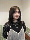 シースルーバング/セミロング/レイヤーカット/顔まわりレイヤー