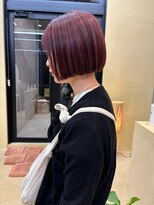 スニュウ(snuw)&nbsp;【snuw_hotaru】暖色カラーチェリーレッドボブ