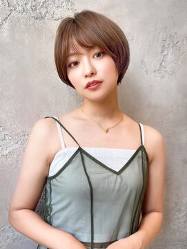 ロンドローズ 名古屋(Lond damaskRose) ブリーチ 学割 オリーブベージュ レイヤーカット リタッチ818