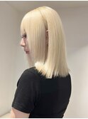 10364ブロンドホワイトアッシュウルフレイヤーロングワンカール