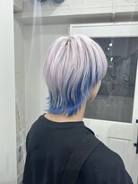 ダブルカラーブルーベージュカラーケアブリーチハイトーンカラー