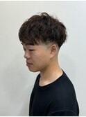 ツーブロフェード秋冬透明感カラーブリーチなし