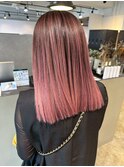 Cherry pink balayage