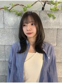 大人可愛い巻き髪スタイル/2wayシースルーバング/髪質改善カラー