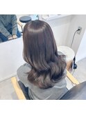 くびれヘア縮毛矯正アプリコットオレンジ夏ハイライト《用賀》